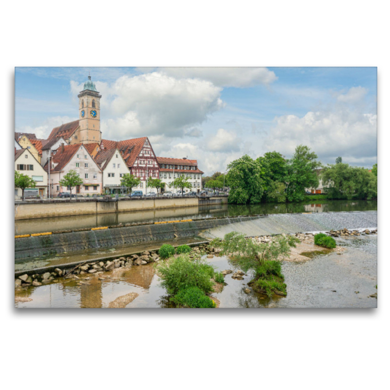 Blick über den Neckar auf Nürtingen