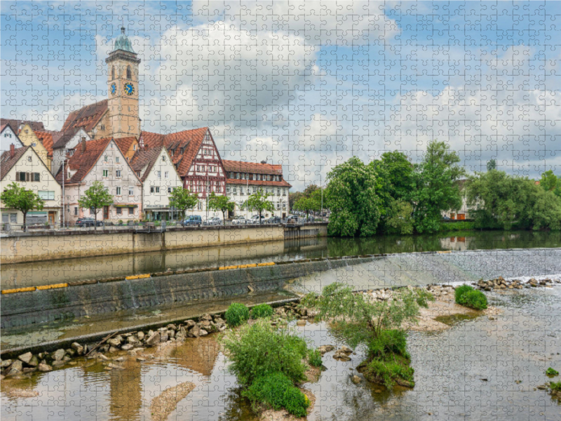 Blick über den Neckar auf Nürtingen