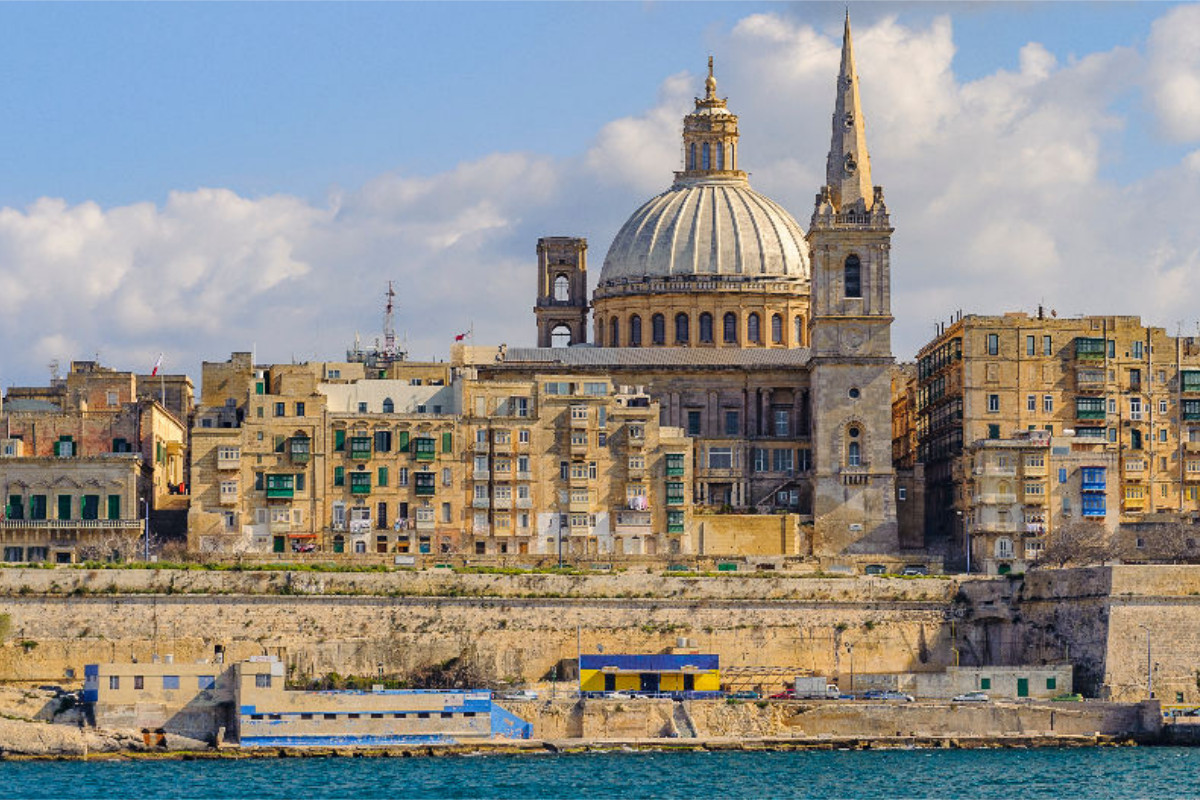 Blick auf die Skyline von Valetta