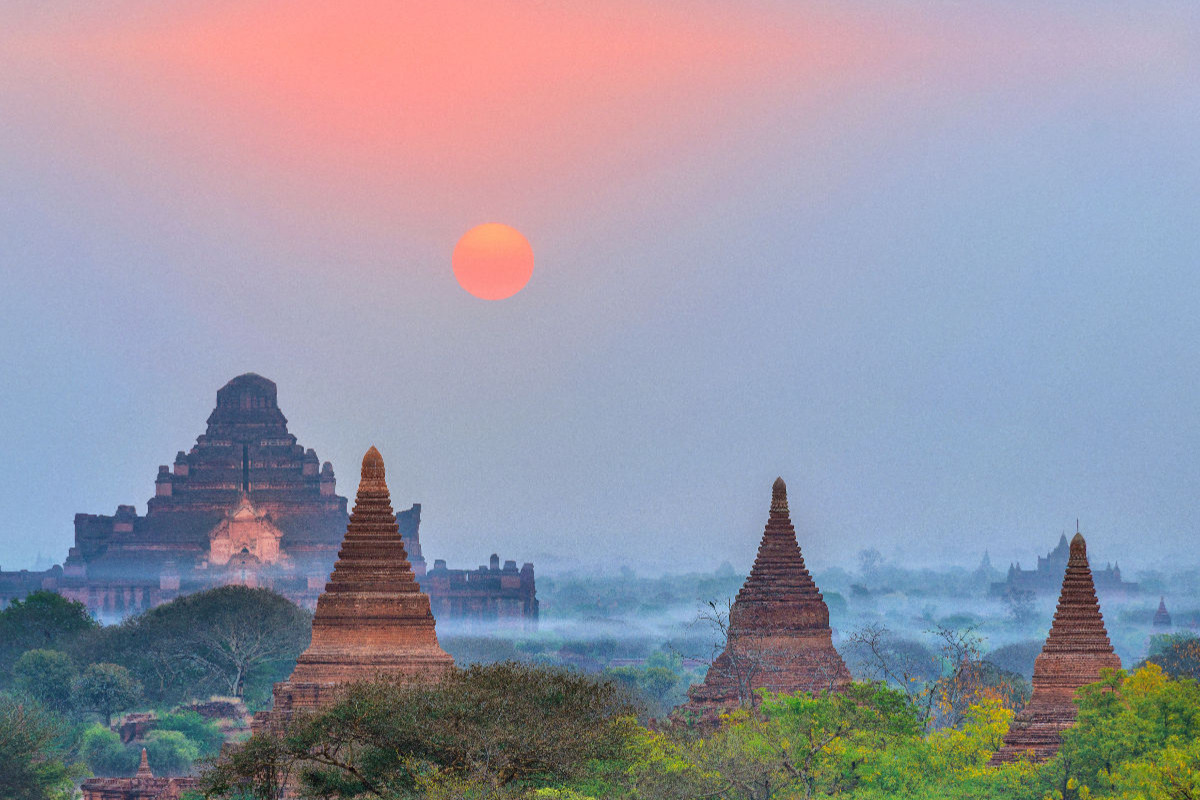 Myanmar: Tempelebene in Bagan