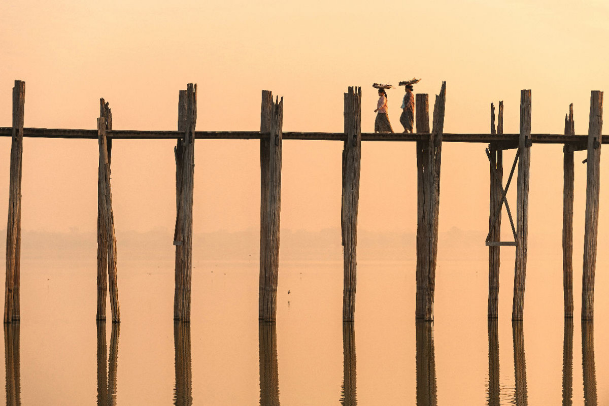 Myanmar: U-Bein-Brücke in Amarapura