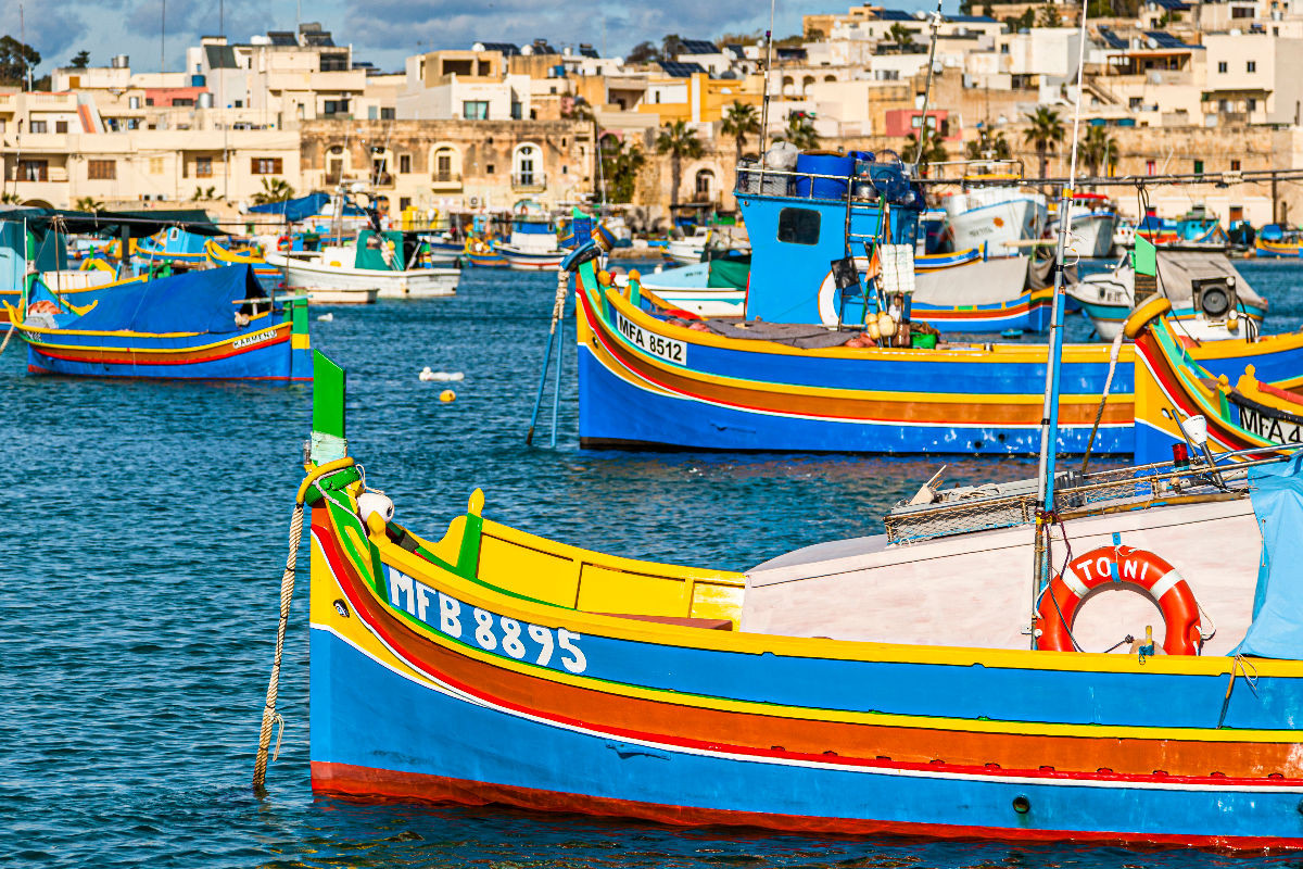 Fischerhafen in Marsaxlokk, im Südosten von Malta