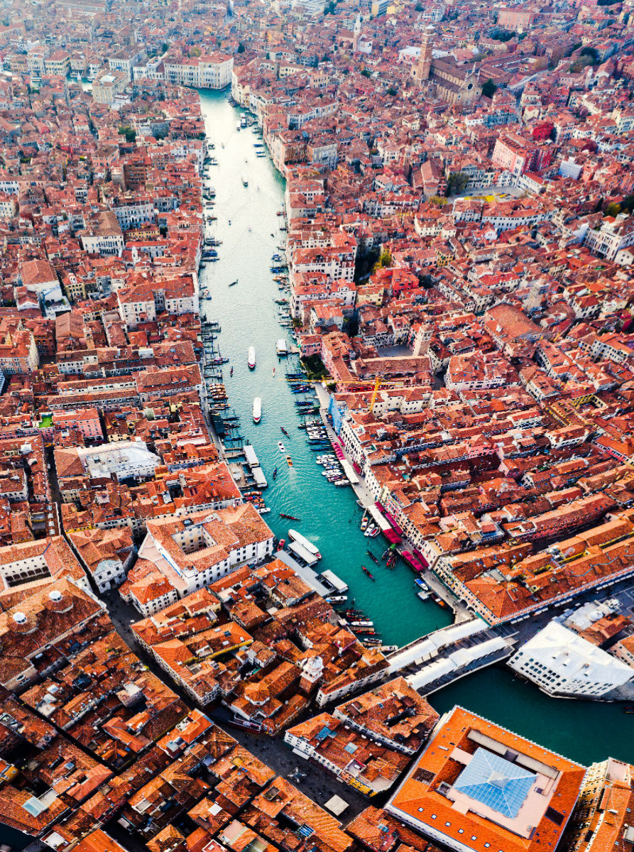 Luftaufnahme des Canal Grande