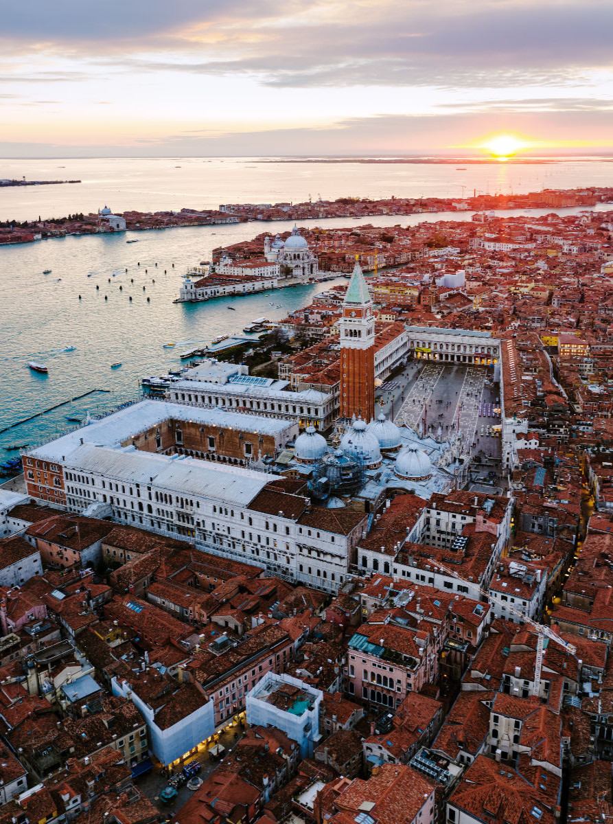 Sestrier San Marco bei Sonnenuntergang