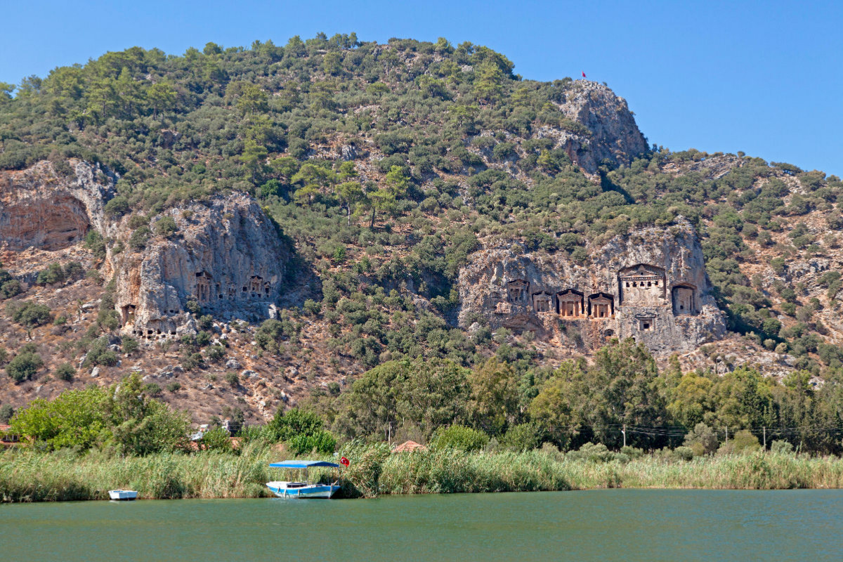 Felsengräber, antike Stadt Kaunos, Dalyan-Delta