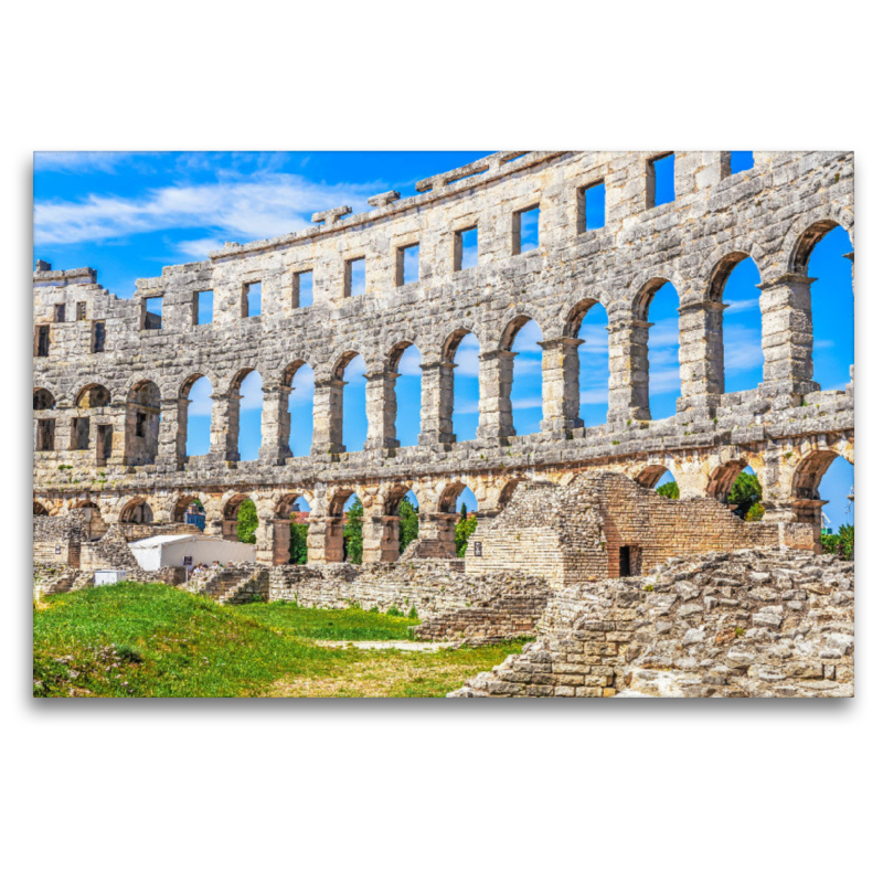 Die Arena von Pula in Kroatien ist ein römisches Amphitheater und das sechstgrößte seiner Art der Antike