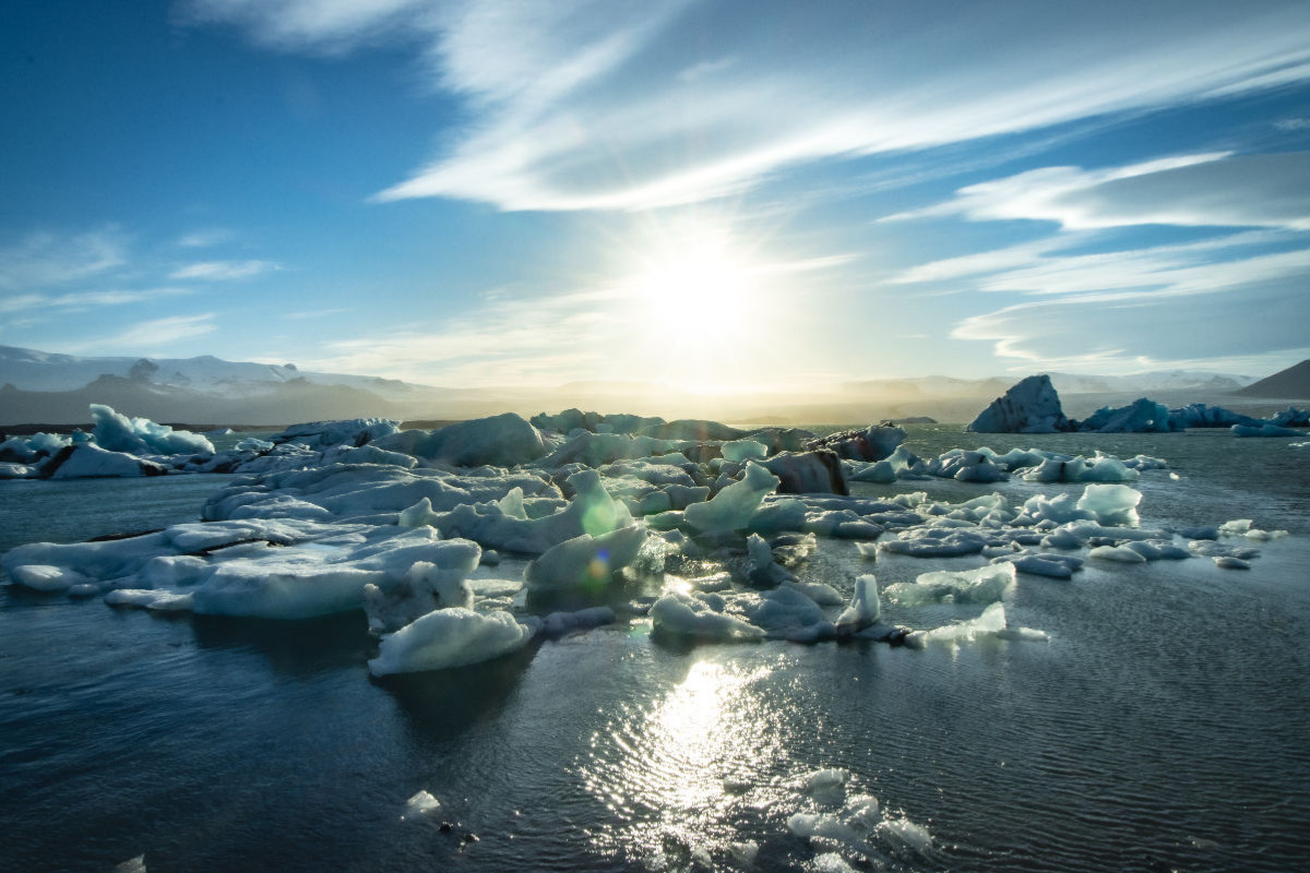 Jökulsarlon im Abendlicht