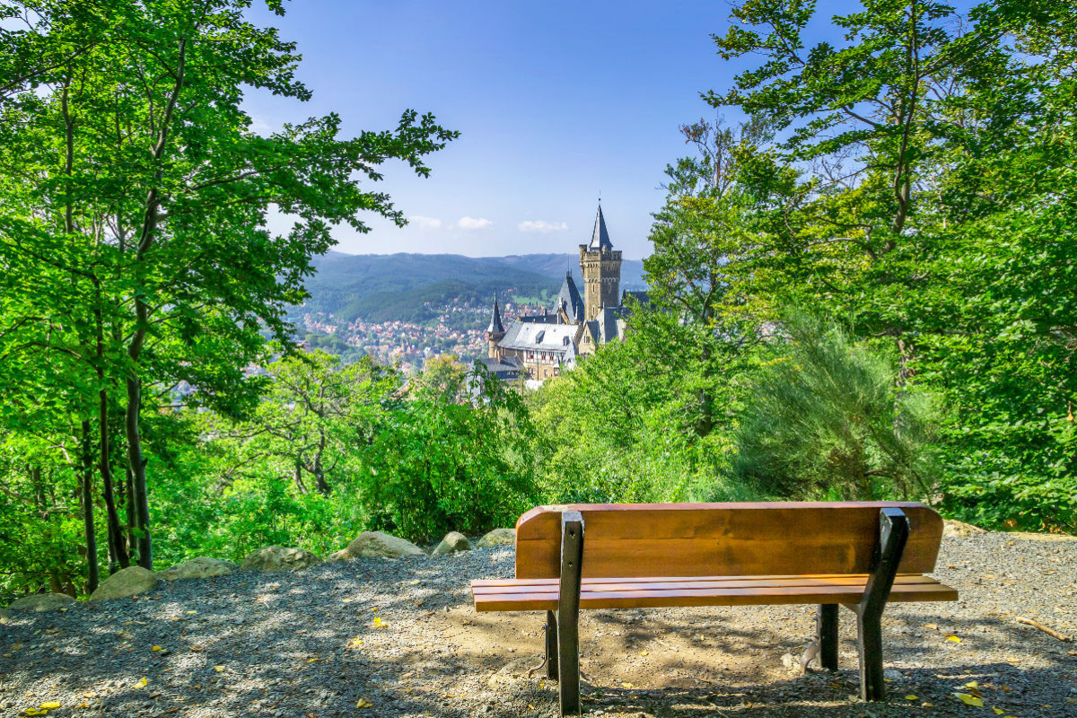 Aussicht vom Agnesberg auf das Schloss Wernigerode