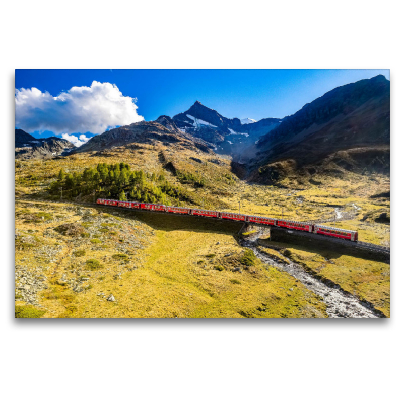 Bernina Express vor dem Piz Cambrena