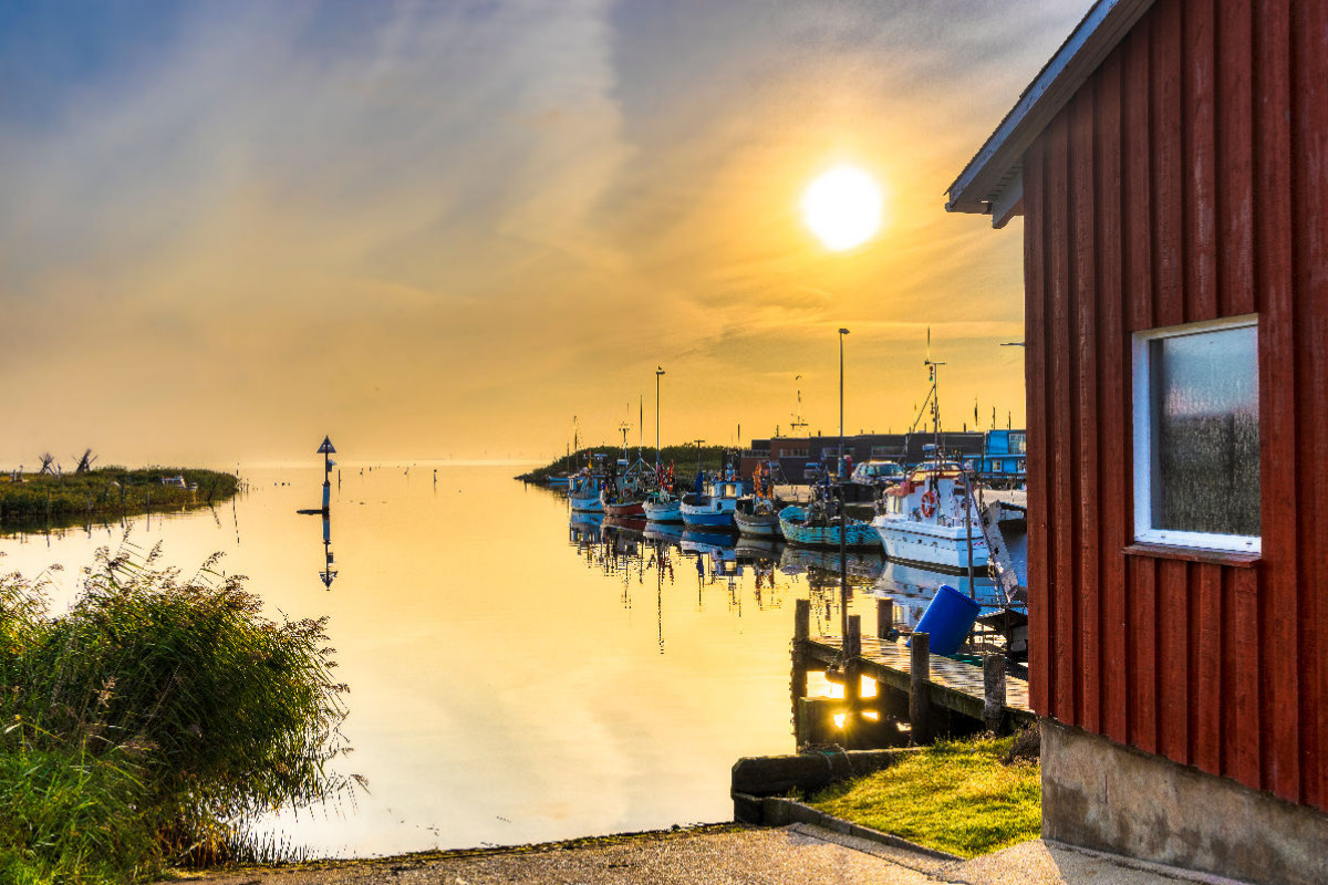 Hafen-Traum am frühen Morgen am Ringkøbing Fjord