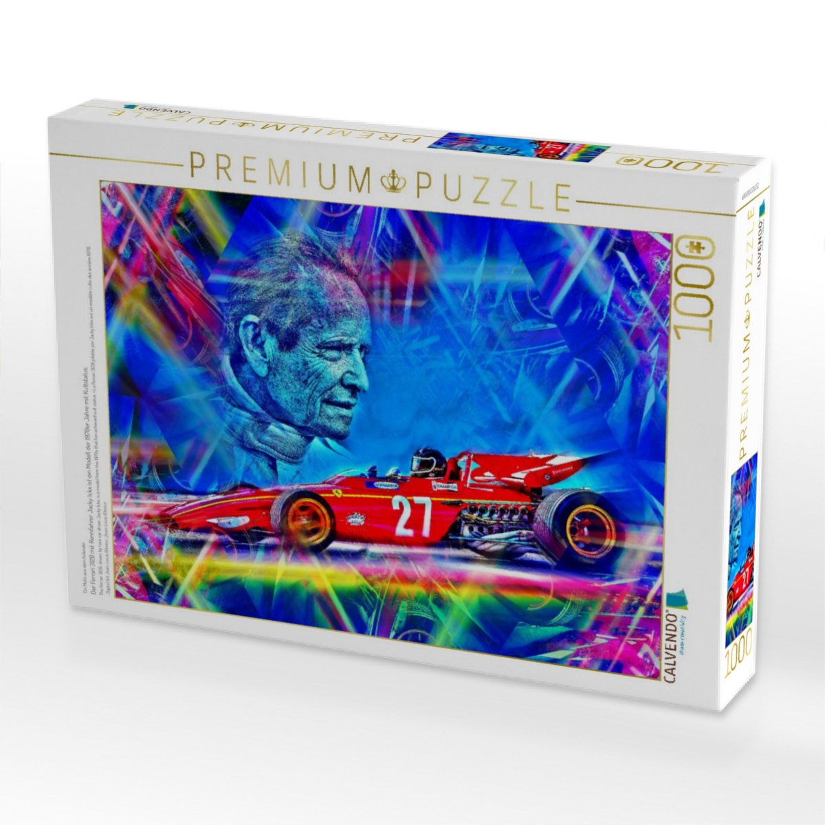 Der Ferrari 312B mit Rennfahrer Jacky Ickx ist ein Modell der 1970er Jahre mit Kultstatus.