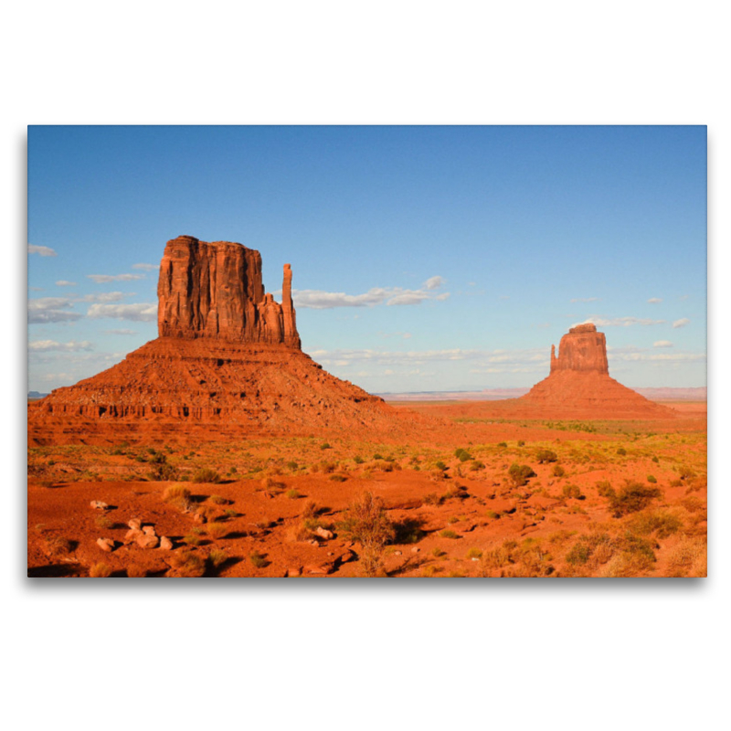 Ziegelrote Felsformationen im Monument Valley in Utah, USA