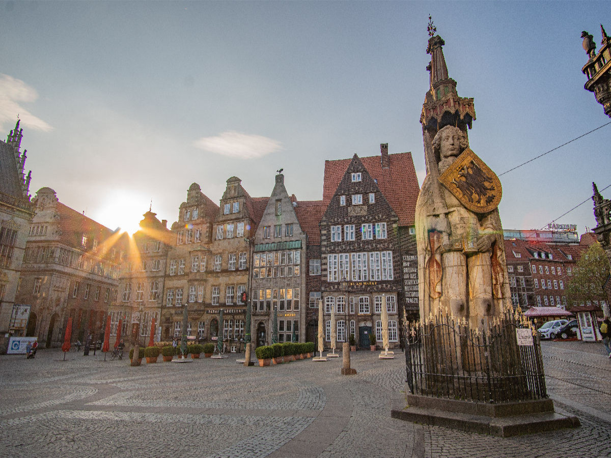 Ehrwürdige Innenstadt im Abendlicht