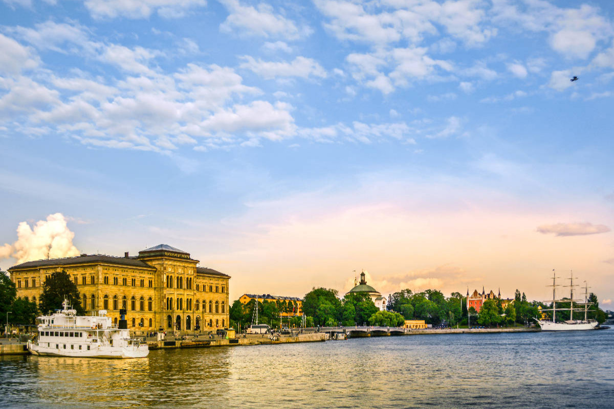 Stockholm - Blick über den Norrström und das Nationalmuseum