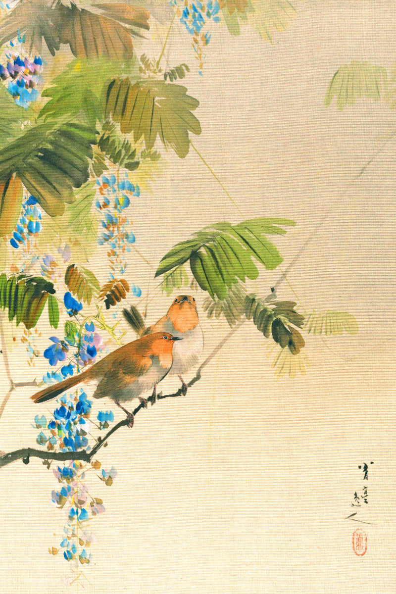 Watanabe Seitei (1851–1918): Vögel und Blumen, ca. 1887