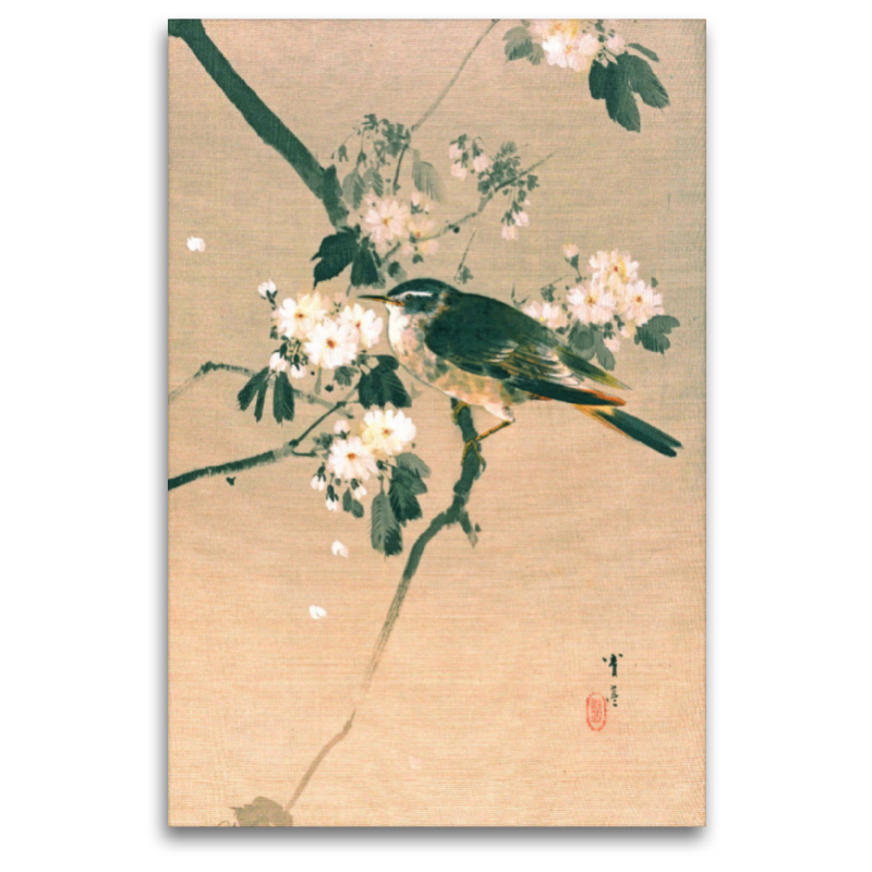 Watanabe Seitei (1851–1918): Vogel auf einem blühenden Ast, ca. 1887