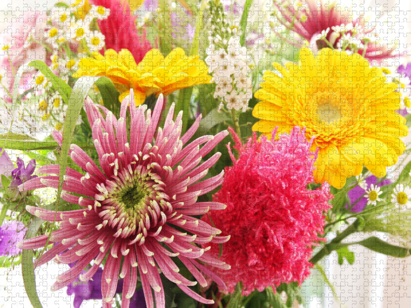 Bunte Mischung mit Chrysantheme