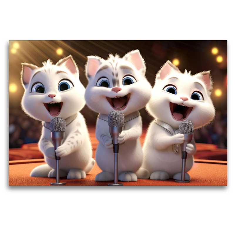 Katzen Mimi,Bella und Molly sind der Backgroundchor