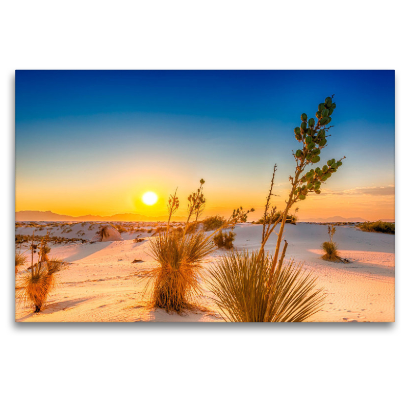 Sonnenuntergang über dem White Sands National Monument