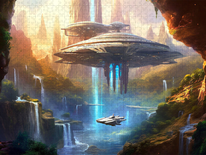 Science Fiction - Reise zu fremden Planeten - Wasserfall Besucher