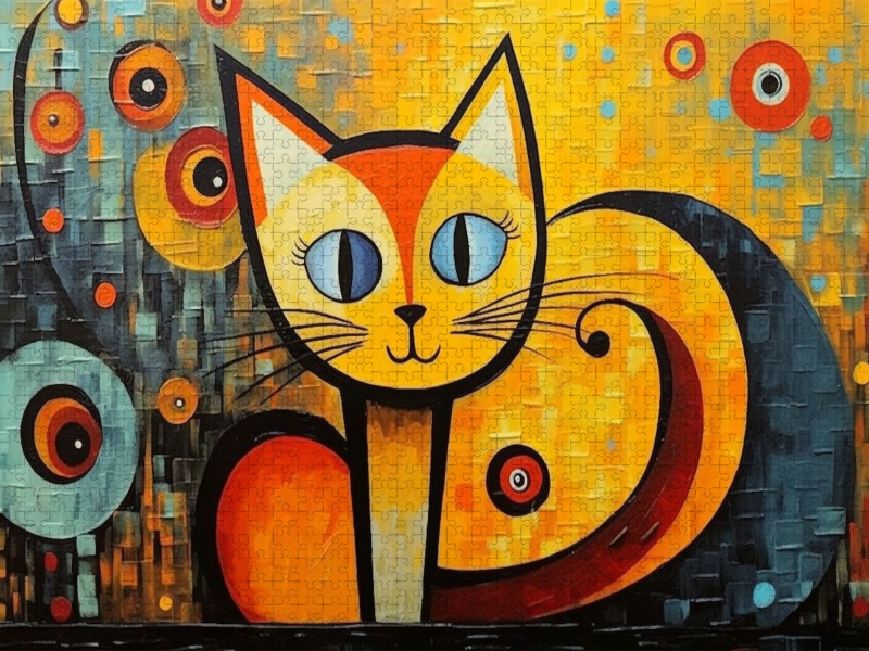 Katze Im Stil von Wassily Kandinsky II