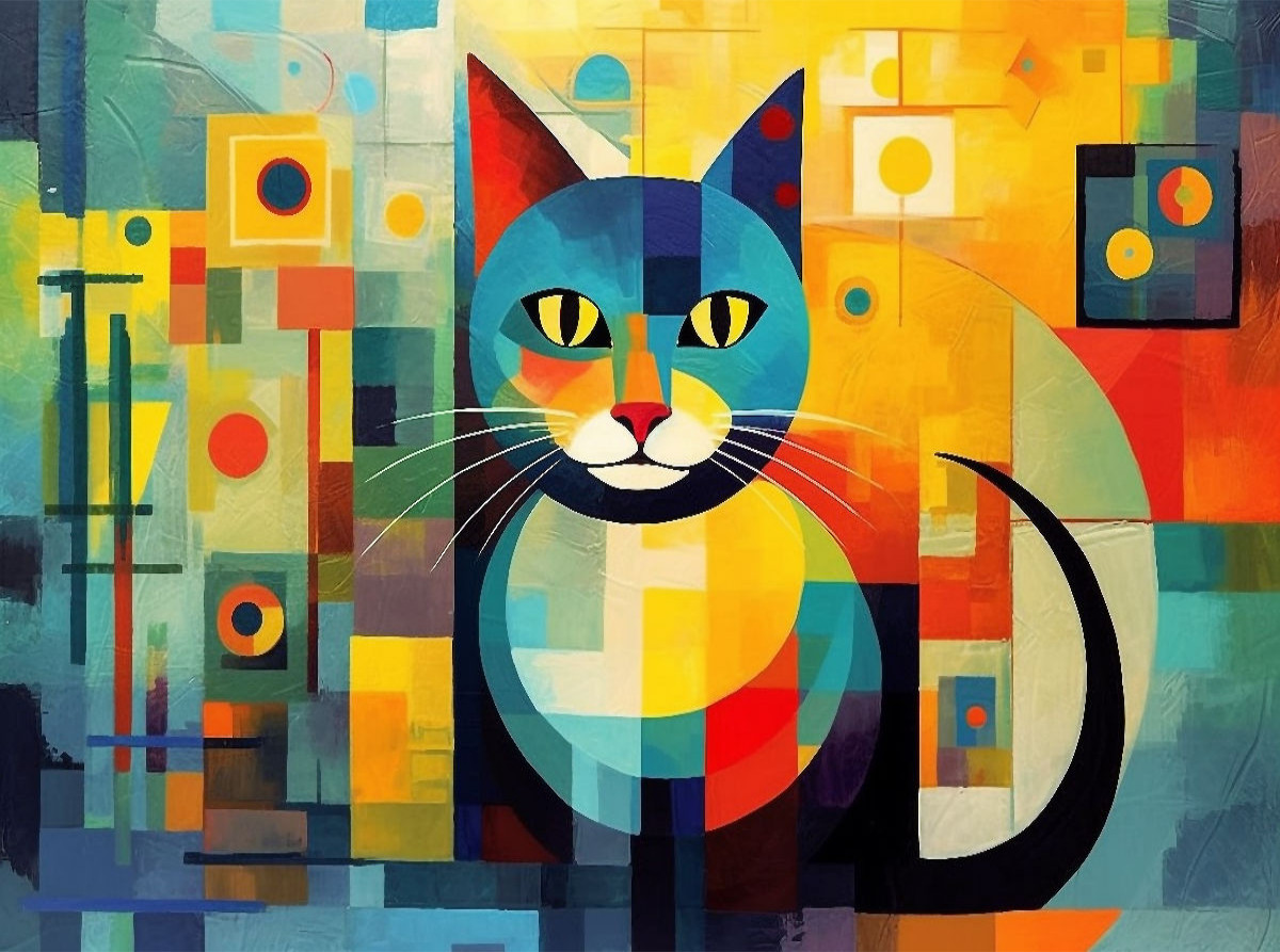 Katze Im Stil von Wassily Kandinsky