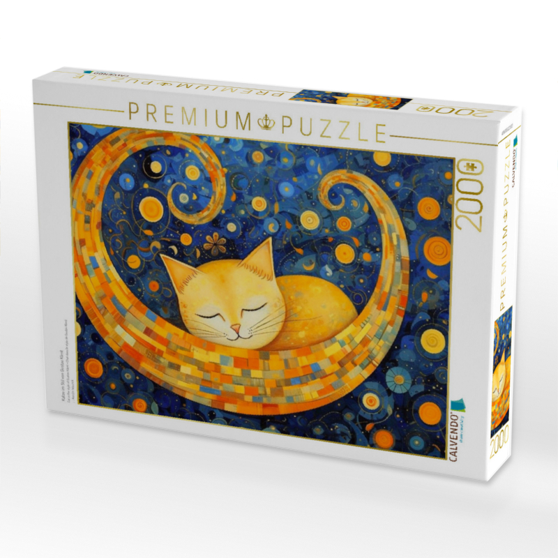 Katze im Stil von Gustav Klimt