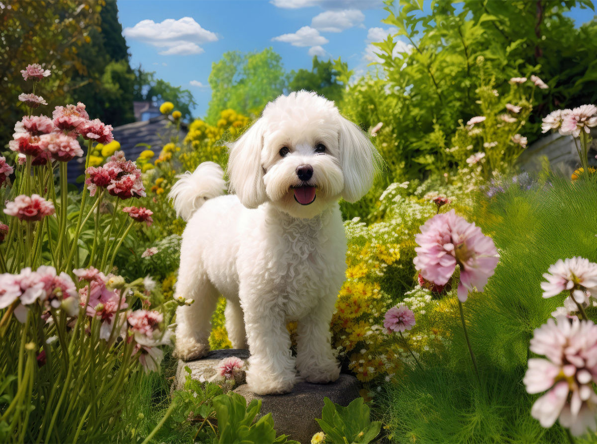 Ein Motiv aus dem Kalender 'Bichon frisé, weiße Hündchen mit lockigem Haar'