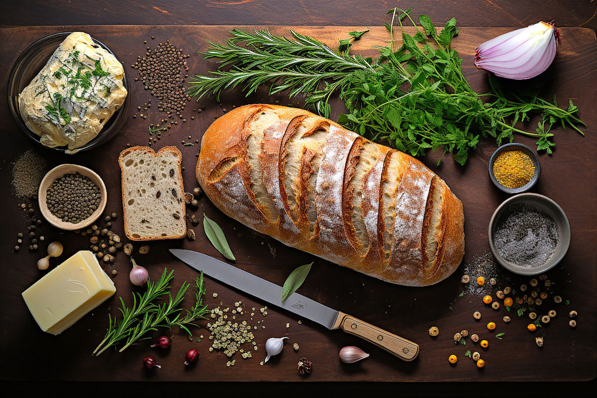 Leckeres Brot mit Kräutern