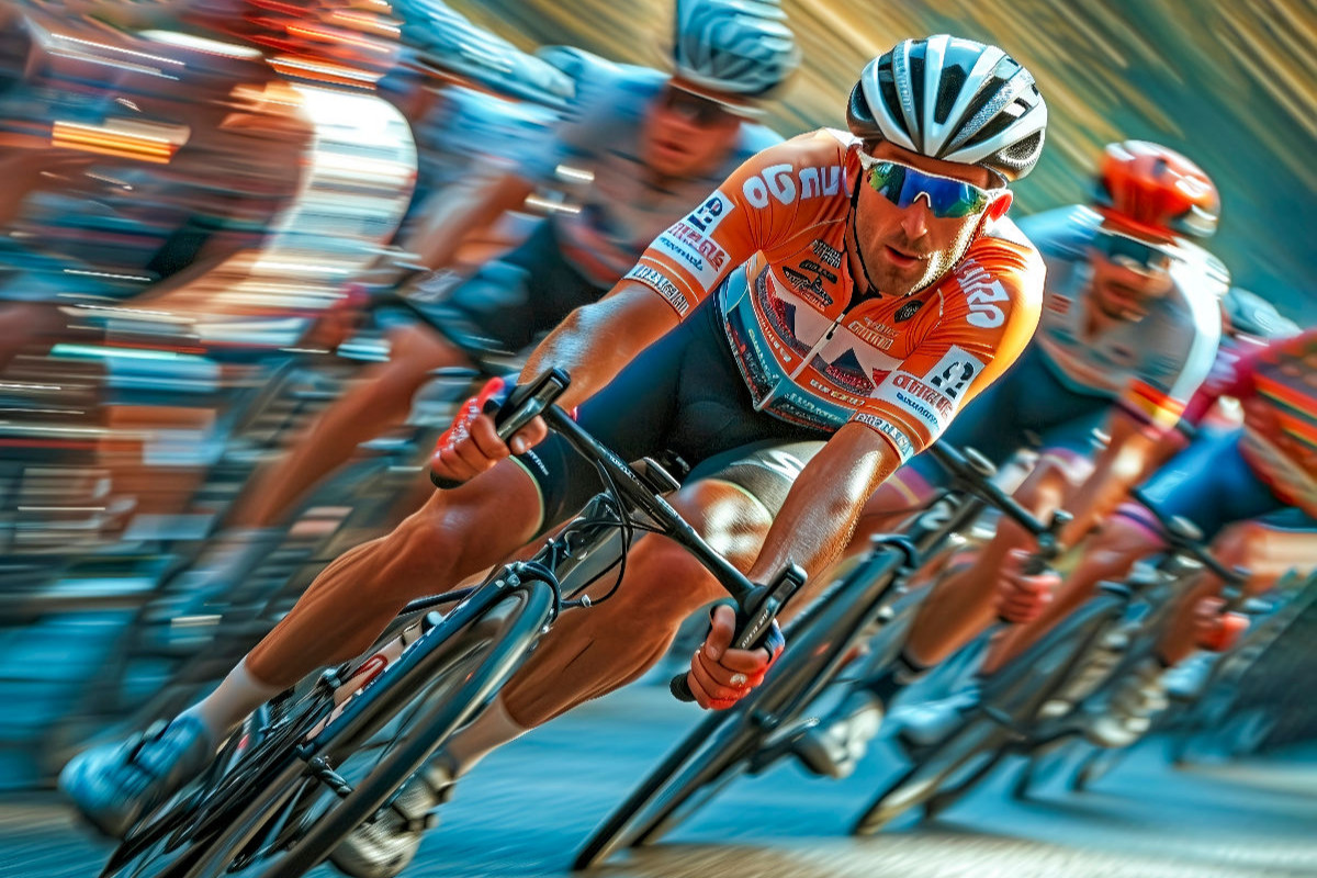 Radrennen, dem Massensprint voraus