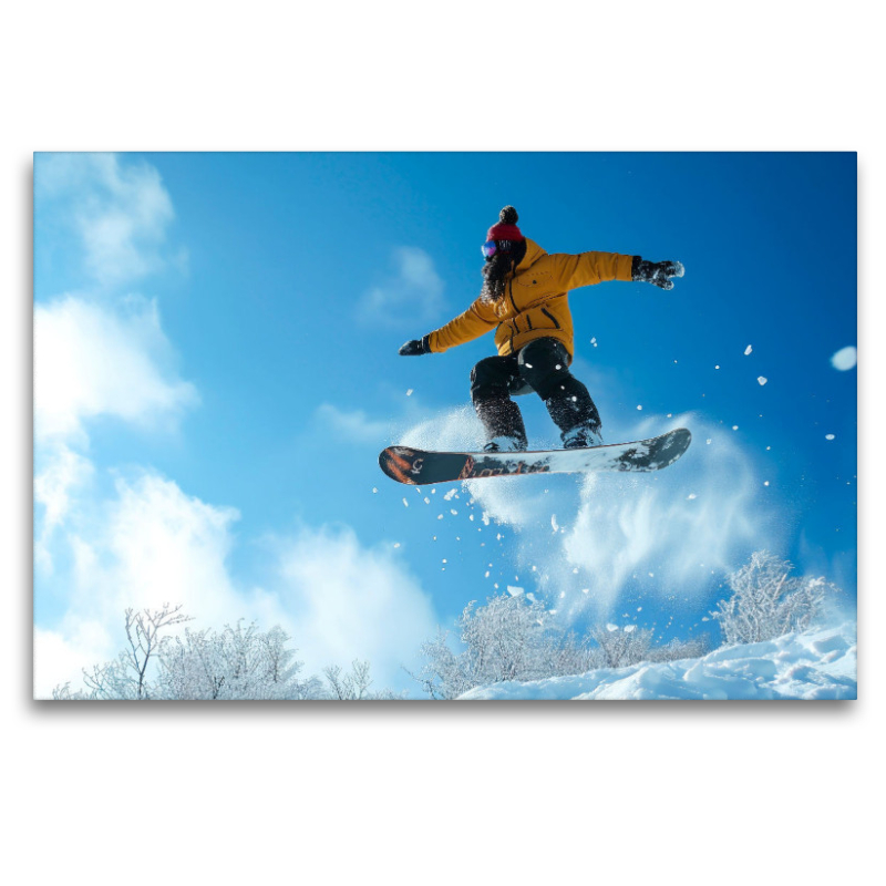 Snowboarden, sagenhafter Sprung