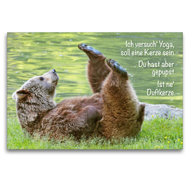 Ich versuch' Yoga, soll eine Kerze sein.