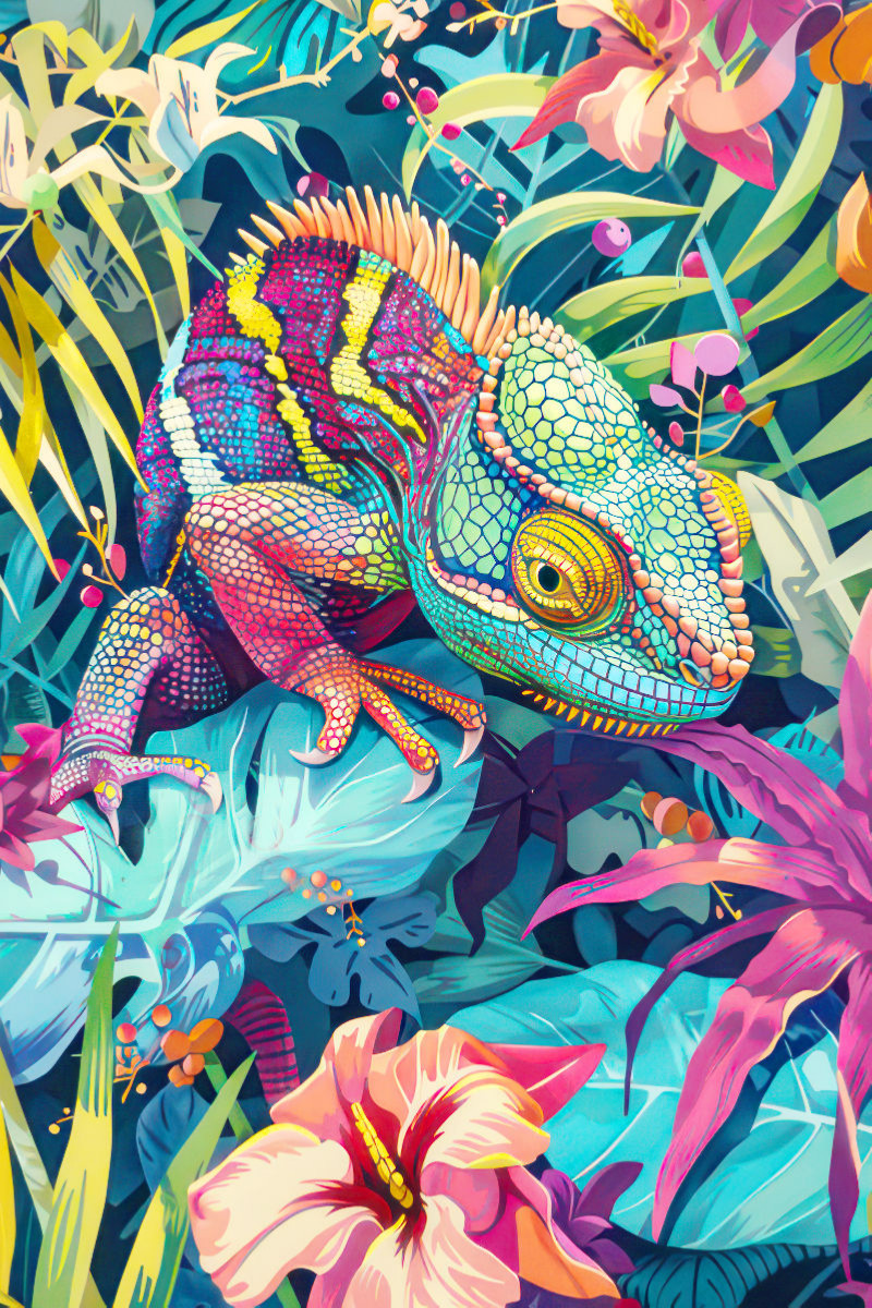 Jungle animals pop art