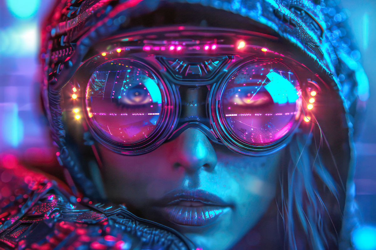 Cyberpunk neon world