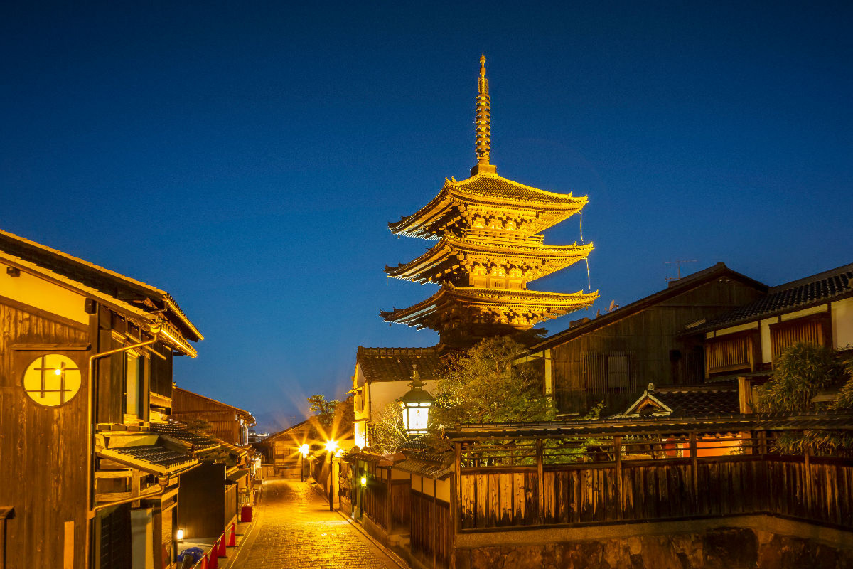 Yasaka Pagode im historischen Kyoto am Abend