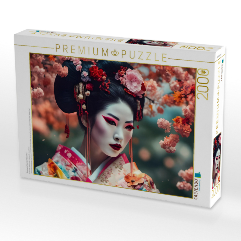 Geisha mit buntem Gewand