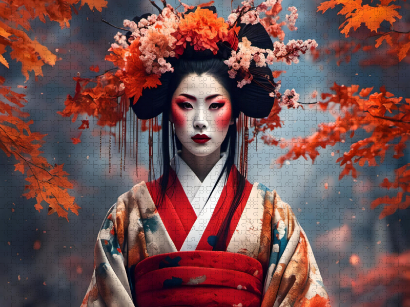 Geisha im Herbst