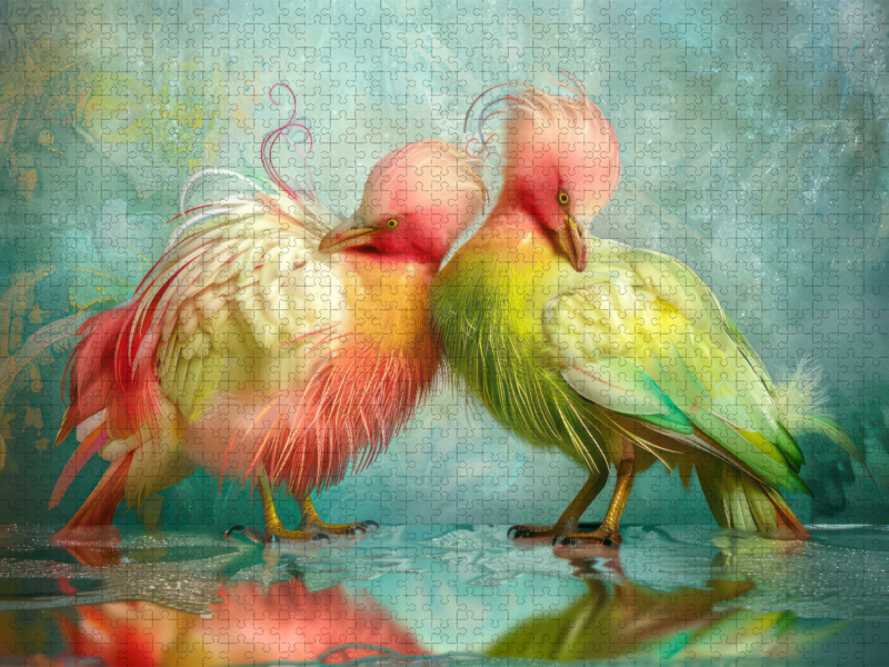 Colourful fantasy birds