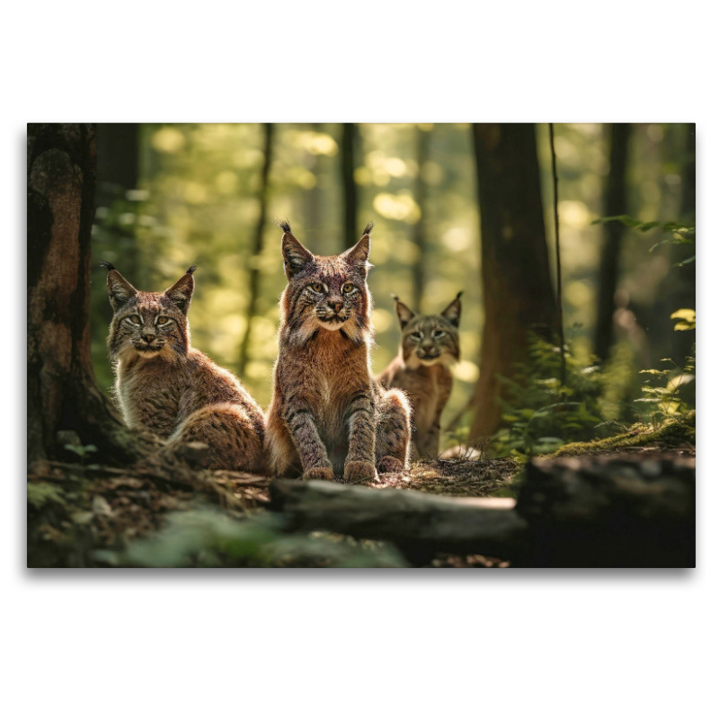 Luchs, verstecken im Wald