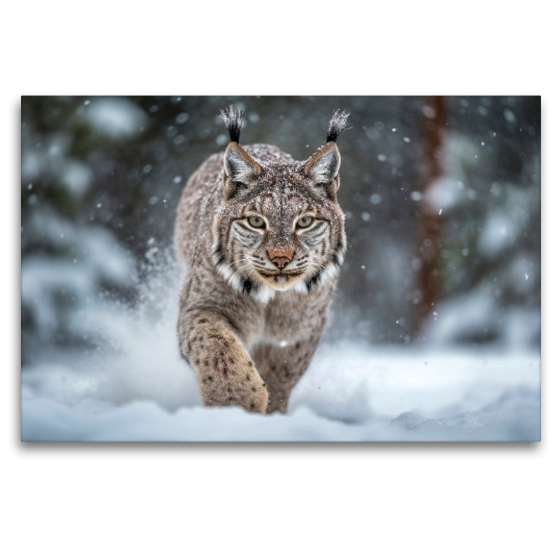 Luchs, Streifzug durch den Schnee