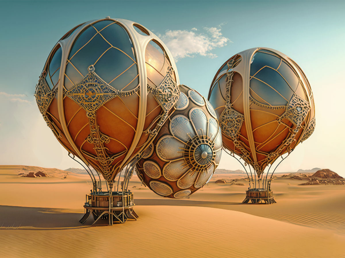 Hot Air Balloons in the Desert