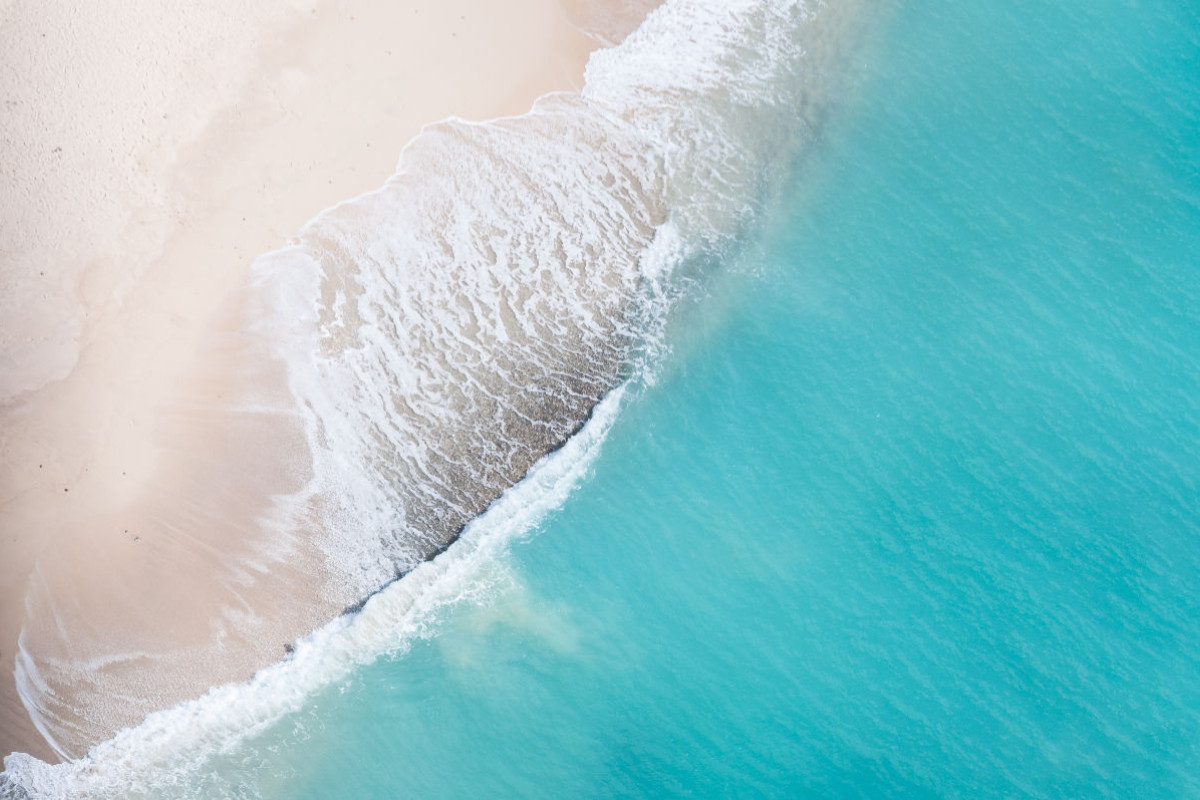 Herrlicher Blick auf einen traumhaften Strand in der Karibik