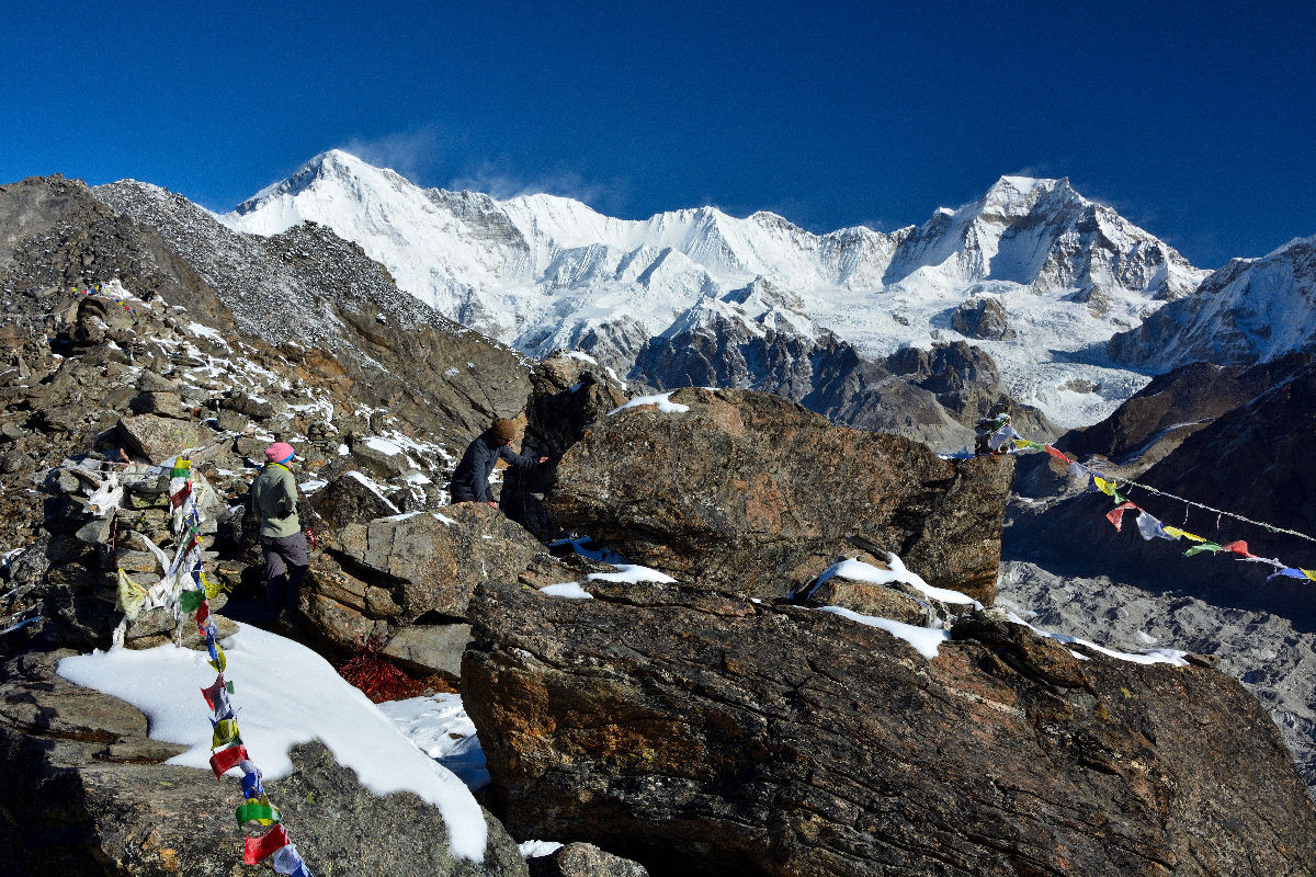 Blick vom Gokyo Ri auf Cho Oyu