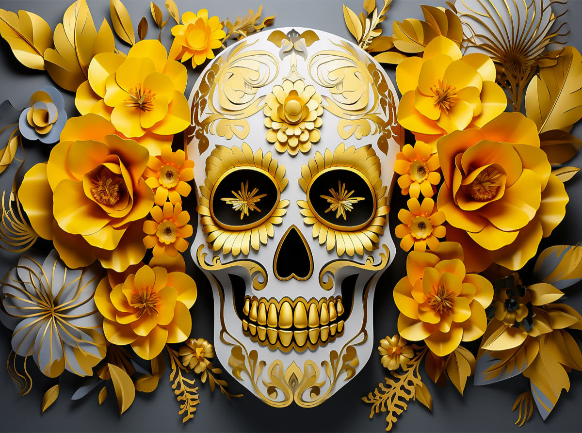 Ein Motiv aus dem Kalender Skull Flower - Totenkopf ART