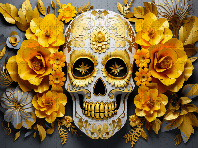 Ein Motiv aus dem Kalender Skull Flower - Totenkopf ART