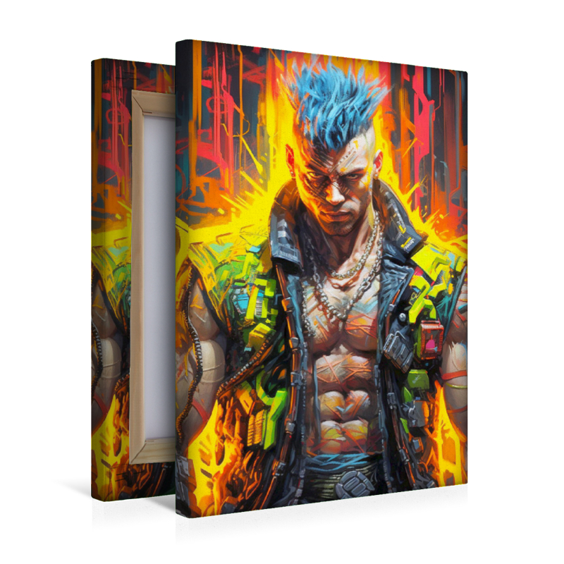 Ein Motiv aus dem Kalender Cyberpunk Heroes. Futuristische Fusion von Technik und Kunst