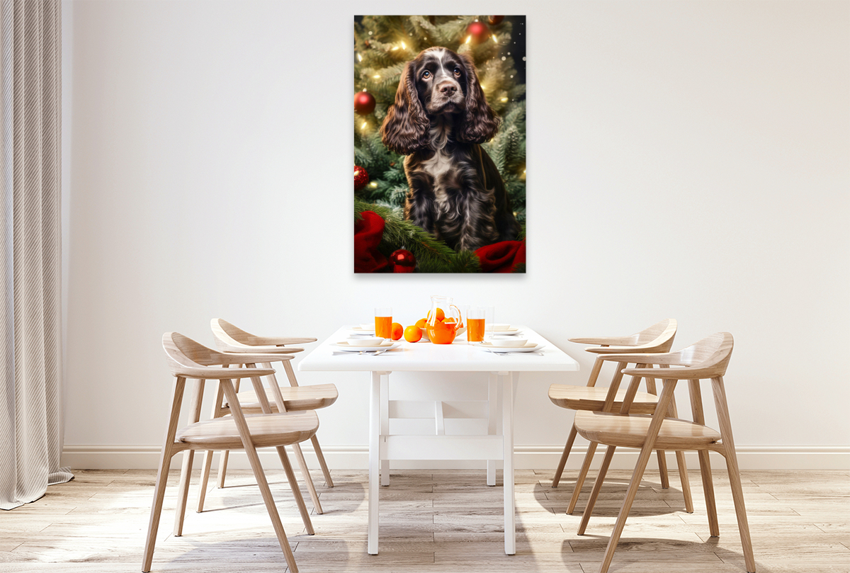 Cocker Spaniel, schöne Adventszeit