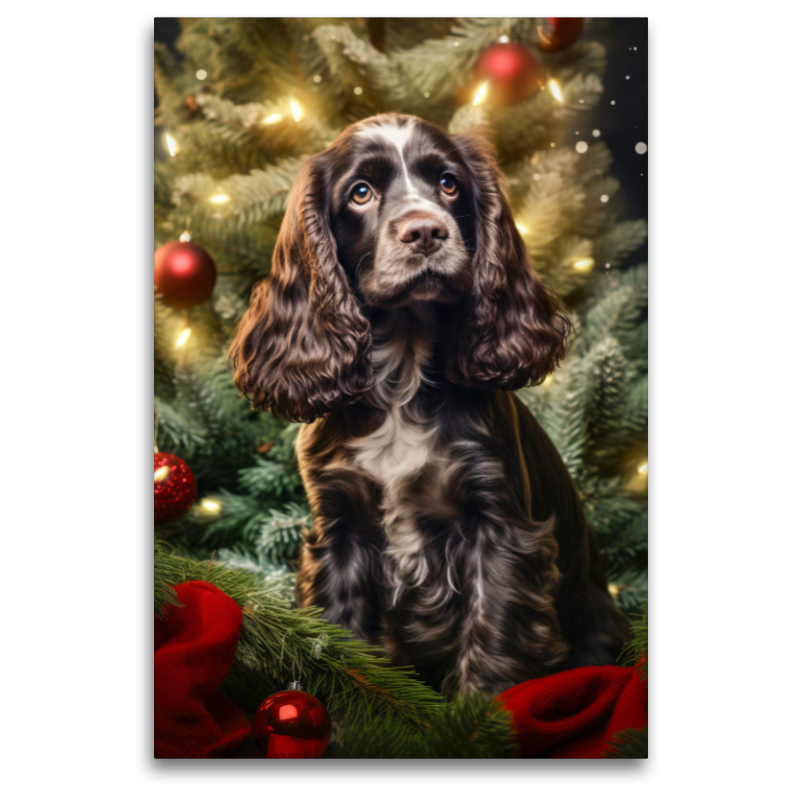 Cocker Spaniel, schöne Adventszeit