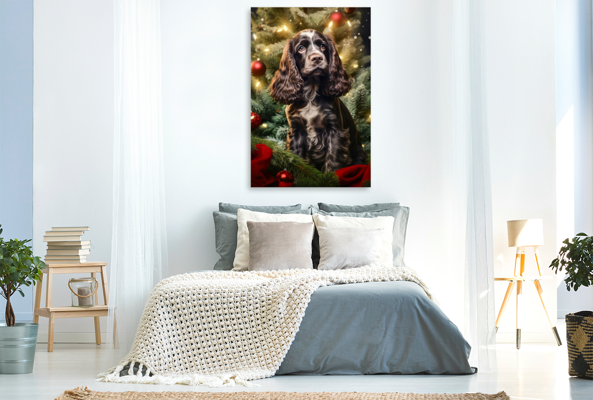 Cocker Spaniel, schöne Adventszeit