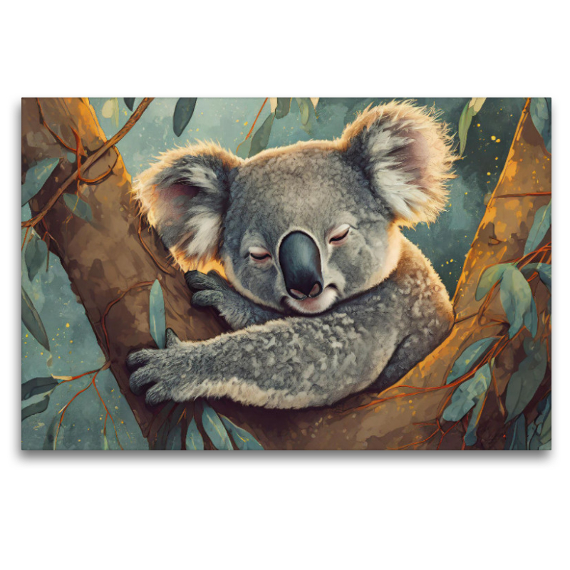 Der Koala hält ein Nickerchen